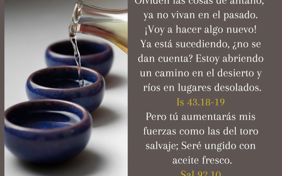 Aceite fresco. ¡Unción nueva!