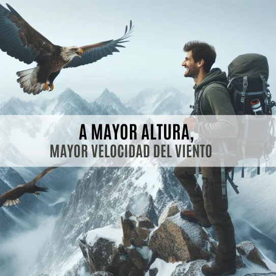 A mayor altura, mayor velocidad del viento